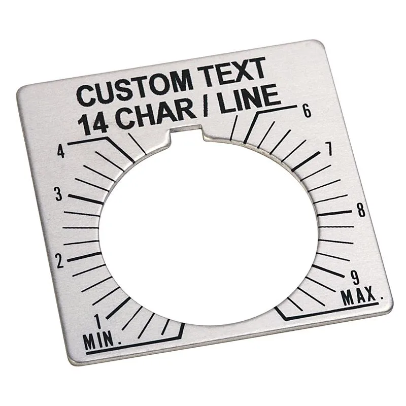 Allen Bradley 800T-X609E 30mm 800T Custom Text Pot Legend Plate