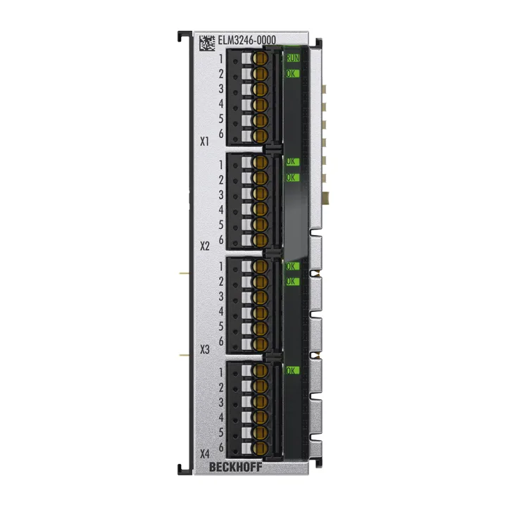 Beckhoff ELM3246-0000 EtherCAT Terminal, 6-channel analog input, temperature, RTD, 24 bit, high-precision, 1 ksps