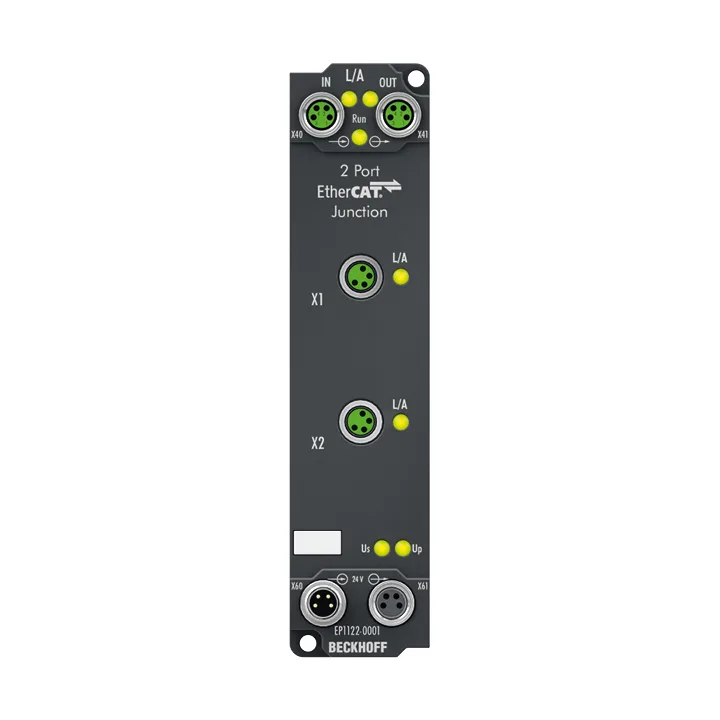 Beckhoff EP1122-0001 EtherCAT Box, 2-port junction, M8