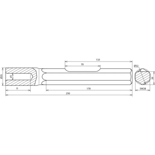 Dehn + Söhne HE TE 25 SW28 VH BO STBLANK