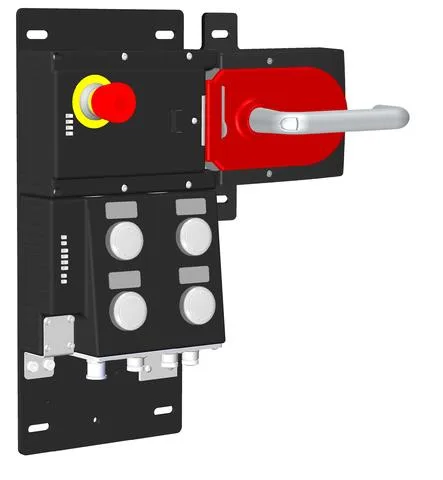 Euchner MGB-L1HB-EIA-R-136386 Locking set MGB-L1-EI (guard locking by spring force) with 4 pushbuttons, emergency stop