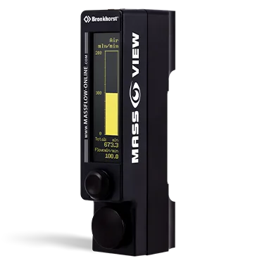 Bronkhorst MASS-VIEW® MV-101 Mass Flow Meter for gases with integrated display