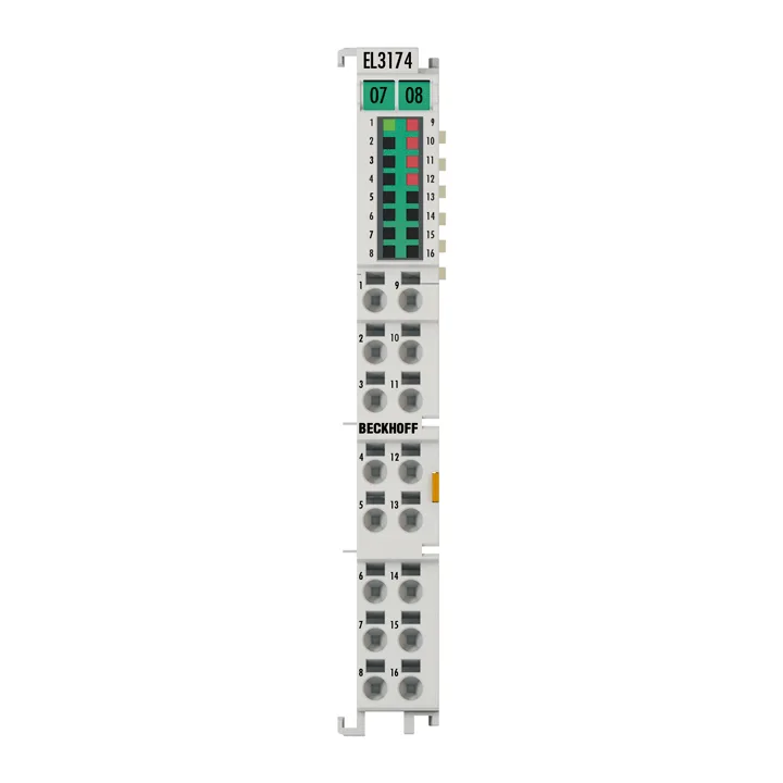 Beckhoff EL3174 EtherCAT Terminal, 4-channel analog input, multi-function, ±10 V, ±20 mA, 16 bit