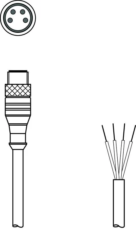 Leuze KS U-M8-4A-P1-100 Bağlantı kablosu