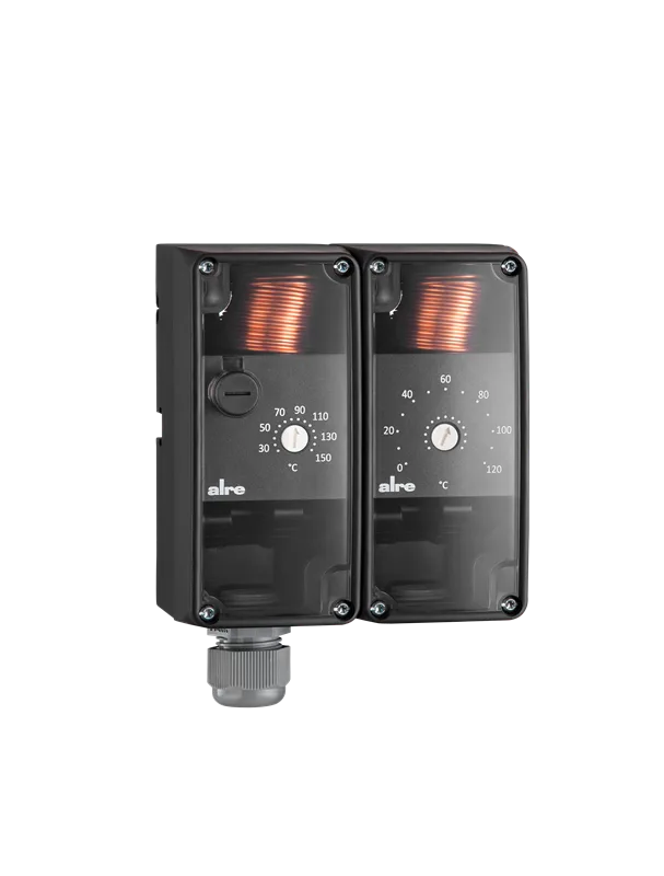 Alre RTKSA-013.210 Universal capillary double thermostat, TW 0…120…°C, TB 20…150…°C, hysteresis TW=3K TB=-10…-15K