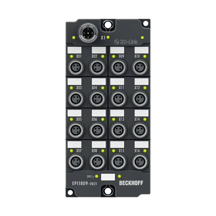Beckhoff EPI1809-0021 IO-Link box, 16-channel digital input, 24 V DC, 3 ms, M8
