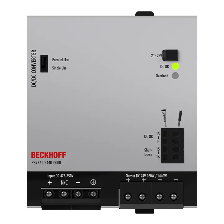 Beckhoff PS9771-2440-0000 DC/DC converter PS9700; output: 24 V DC / 40 A; input: 475…750 V DCNew