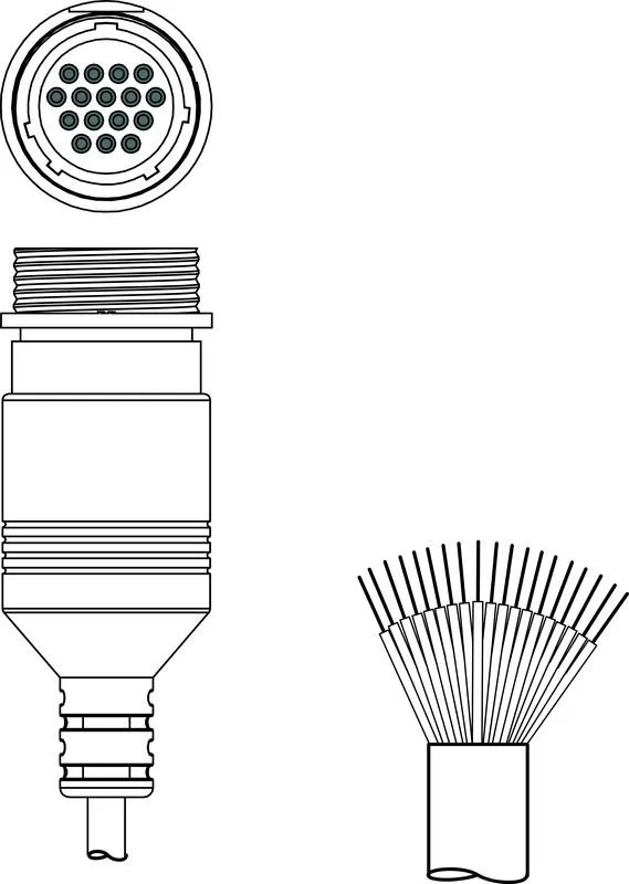 Leuze KD S-M30-16A-V1-050 Bağlantı kablosu