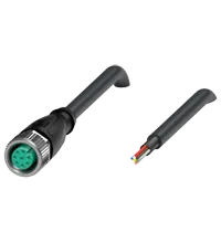 Pepperl+Fuchs V19-G-BK2M-PVC-U/ABG Female cordset single-ended M12 straight A-coded, 8-pin, PVC cable black, shielded, UL approved