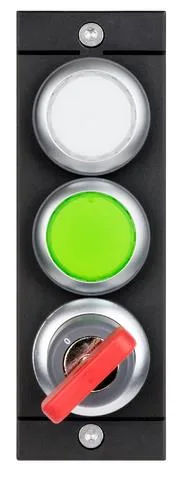Euchner MSM-1-P-CA-PPW-D4-161474 Submodule MSM-1-P (2 illuminated pushbuttons, middle, top/bottom, key-operated rotary switch)