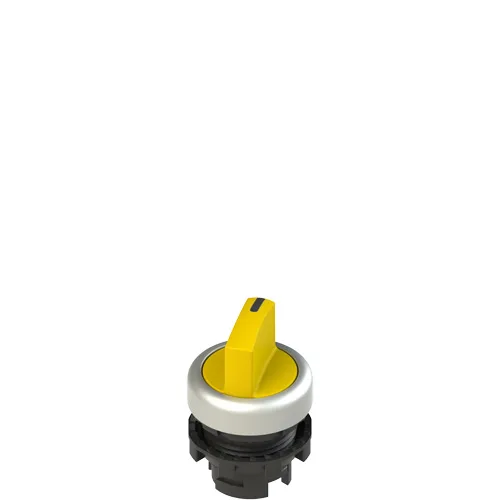 Pizzato E2 1SL12ECD59AB Illuminated short handle selector, 2 positions yellow with marking
