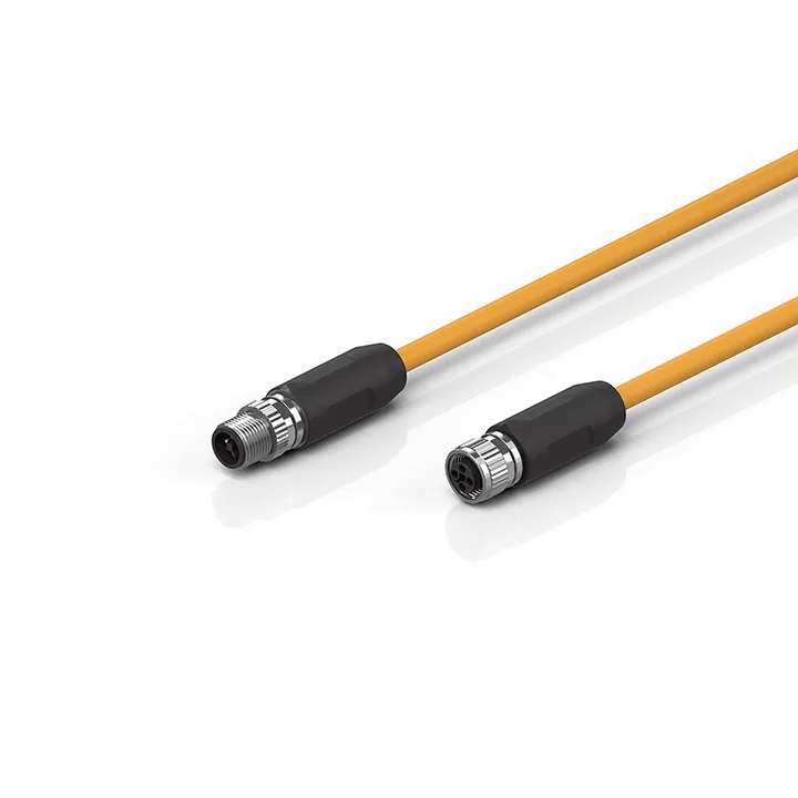 Beckhoff ZK4000-7778-0xxx Motor connection cable 075 mm² with M12 high-power plug (t coded), drag-chain suitable