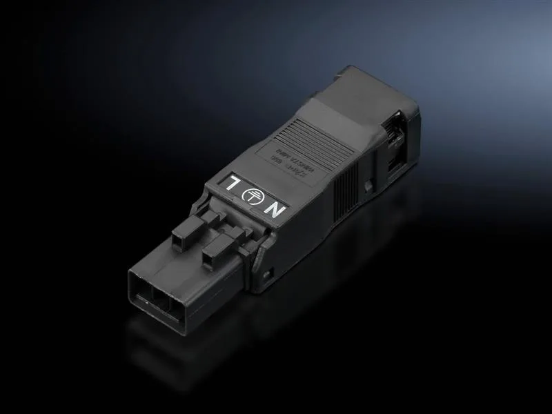 Rittal SZ 2500.630 SZ Connector, for through-wiring, 3-pole, 100-240 V, Connection accessories for self-assembly