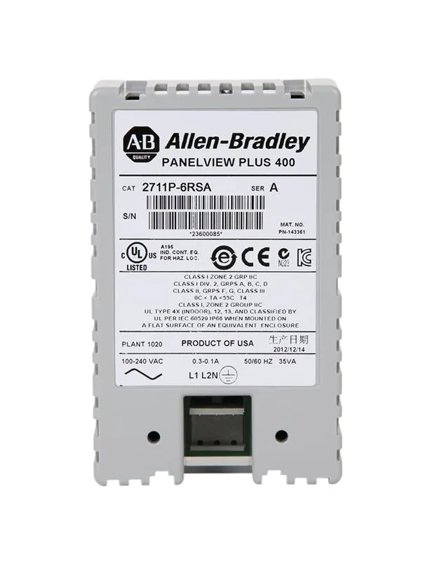 Allen Bradley 2711P-6RSA PanelView Plus 6 400 and 600 AC Power Su