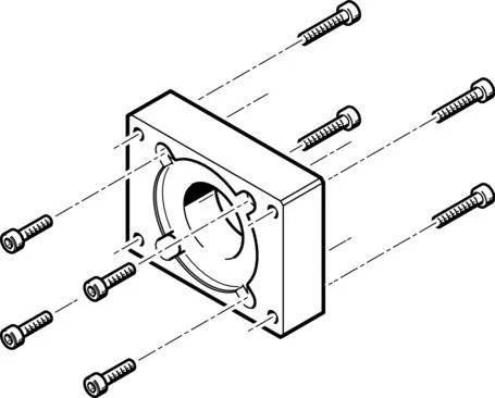 Festo EAMF-A-38B-42A Motor flanşı