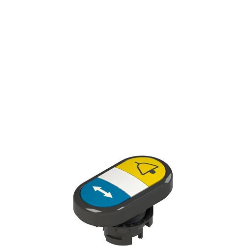 Pizzato E2 1PDRL1AADJ Double lower flush pushbutton, with marking