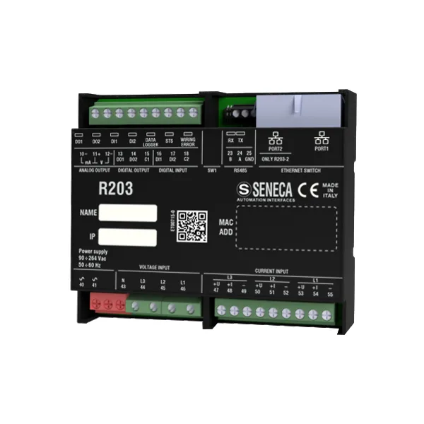 Seneca R203 Profinet
        (HW rev. D0) Profinet energy power meter with universal input