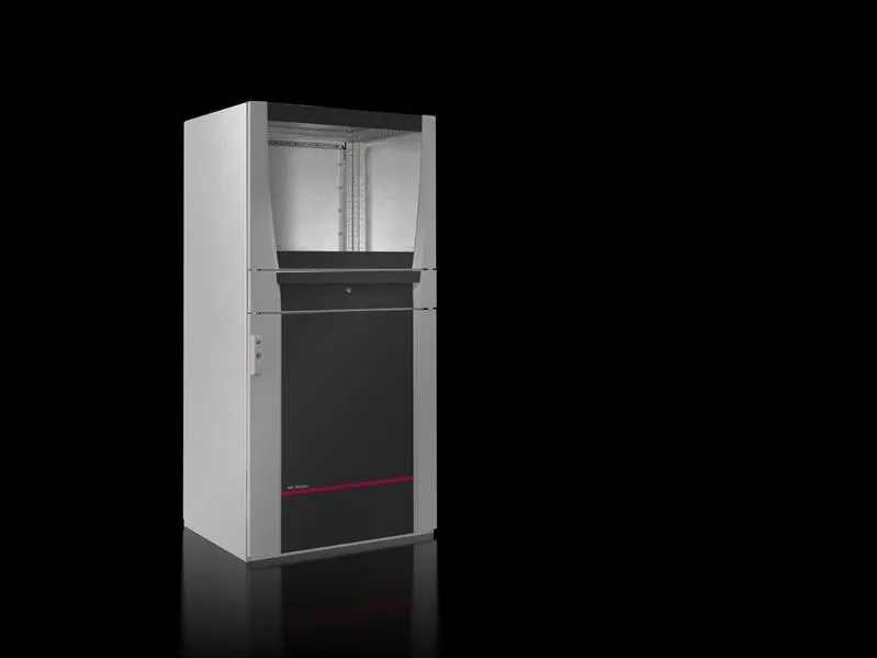 Rittal PC 5386.050 PC PC enclosure system, WHD: 800x1600x600 mm, Sheet steel, with glazed door at the top, keyboard drawer, component shelf