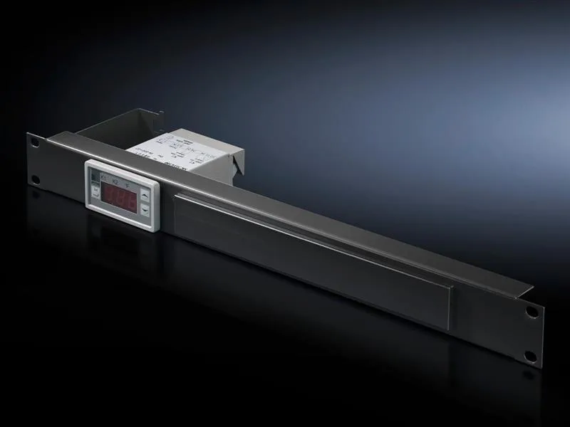 Rittal SK 5302.041 IT 19" panel RAL 9005 with digital temperature indicator and thermostat, 110 - 230 V AC, 24 V DC