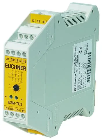 Euchner ESM-TE301 Contact expansion ESM-TE, 3 safety contacts, 1 auxiliary contact, time-delay, cat 3