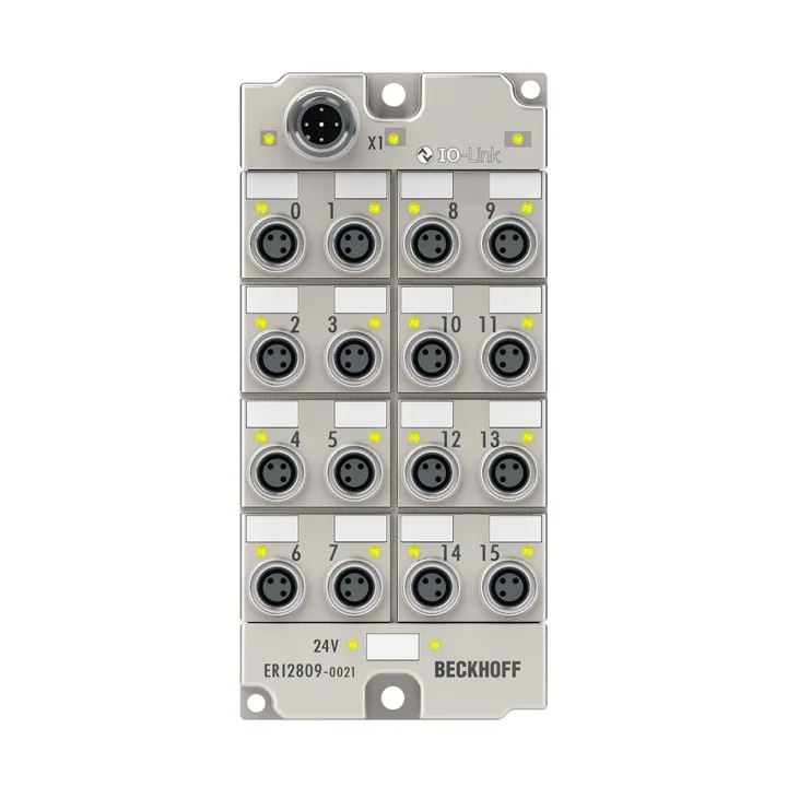 Beckhoff ERI2809-0021 IO-Link box, 16-channel digital output, 24 V DC, 05 A, M8, zinc die-cast