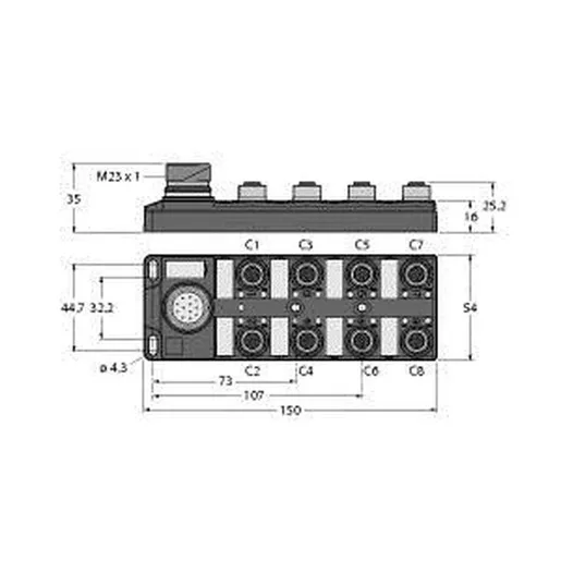 Turck TB-8M12-4P2-CS12T