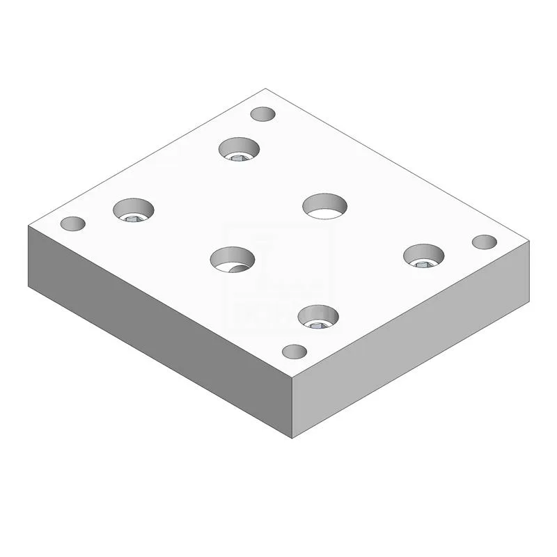 Dopag 480.13.42 Adaptor plate M6 (40x70 mm) to M8 (72x84 mm)
