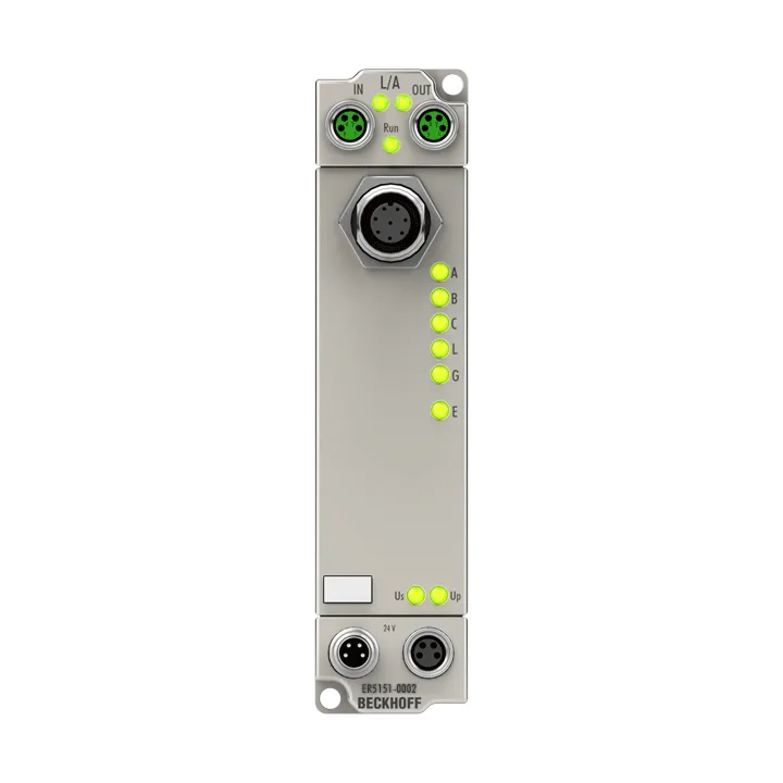 Beckhoff ER5151-0002 EtherCAT Box, 1-channel encoder interface, incremental, 24 V DC HTL, 100 kHz, M12, zinc die-cast