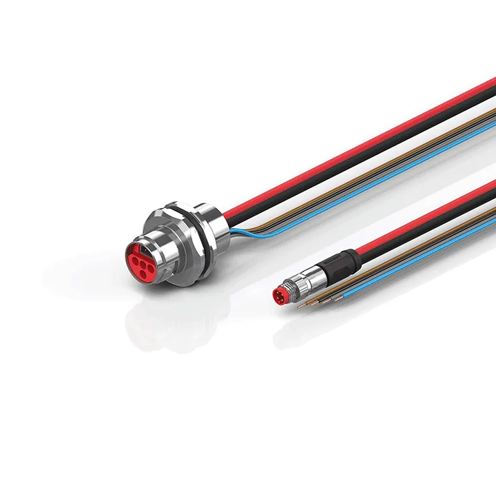 Beckhoff ZK7624-AR00-0xxx B17, ECP cable, PUR, 4 x 15 mm² + (1 x 4 x AWG22), drag chain suitable, key 2 (user-defined voltage)