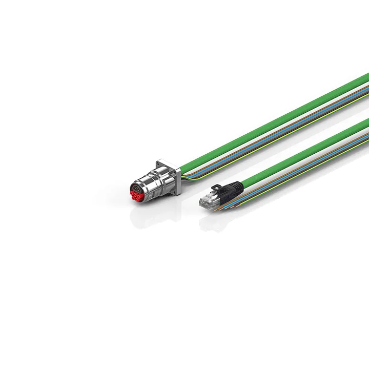 Beckhoff ZK7608-BW00-Axxx B17, ENP cable, PUR, 5 G 15 mm² + (1 x 4 x AWG22), drag chain suitable, key 2 (400 V AC)
