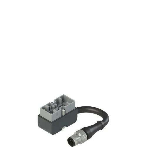 Pizzato VN CM02DM0.2 Metal connector with cable and M12 connector, cable length 02 m, 2NC
