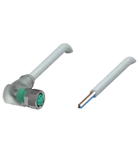 Pepperl+Fuchs V31-WM-A2-5M-PUR Female cordset single-ended M8 angled A-coded, LED 4-pin, PUR cable grey