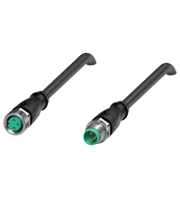 Pepperl+Fuchs V3-GM-BK1M-PVC-U-V3-GM Cordset M8 socket straight to M8 plug straight A-coded, 3-pin, PVC cable black, UL approved