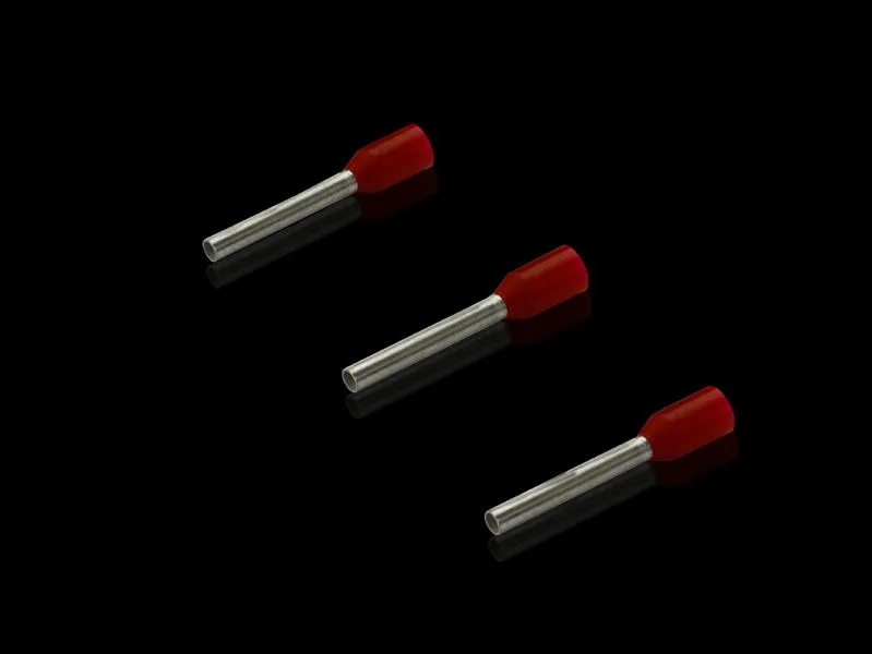 Rittal AS 4050.739 Kablo uç yüksükleri, kablo montajı için, 1 mm², kırmızı, dökme 12 mm, 10x100