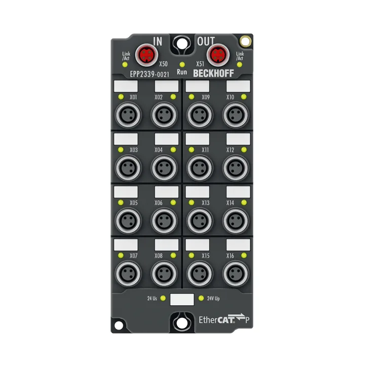 Beckhoff EPP2339-0021 EtherCAT P Box, 16-channel digital combi, 24 V DC, 3 ms, 05 A, M8