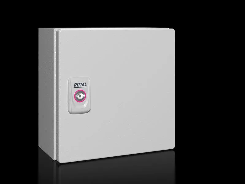 Rittal KX 1549.000 KX E-Box, GYD: 200x200x120 mm, çelik sac, montaj plakalı, kapılı