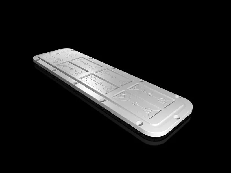Rittal SZ 2564.200 SZ plastik kablo giriş plakaları, AX için, kablo geçişi için, modüler, ön kabartmalı, GD: 534x149 mm, boy 4 kablo giriş plakaları için