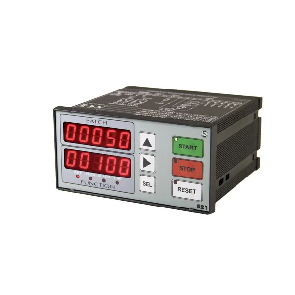 Seneca S21N1 Batch controller with pulse input, LED DIsplay, and Modbus Interface