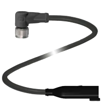 Pepperl+Fuchs V11-W-BK0,3M-PUR-O1-DT4P-G-Y31 Connecting cable, M12 socket to Deutsch connector, 3-pin PUR cable, outdoor