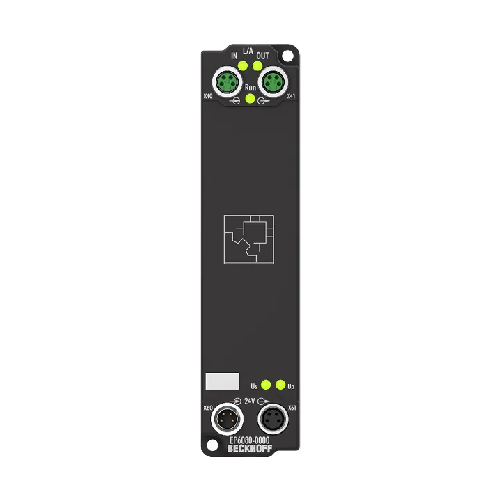 Beckhoff EP6080-0000 EtherCAT Box, 1-channel communication interface, memory, 128 kByte, NOVRAMNew