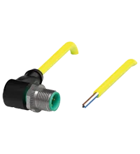 Pepperl+Fuchs V1S-W-YE2M-PVC-U Male cordset single-ended M12 angled A-coded, 4-pin, PVC cable yellow, UL approved