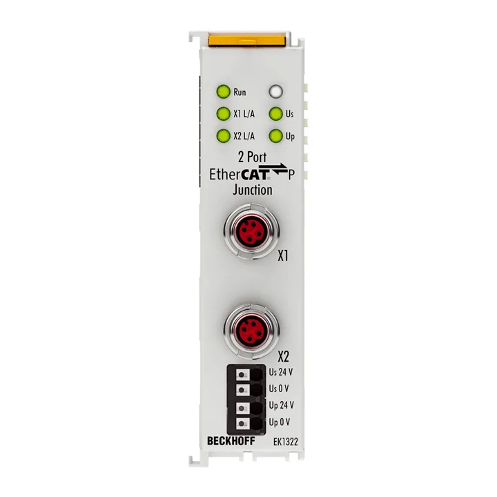 Beckhoff EK1322 2-port EtherCAT P junction with feed-in