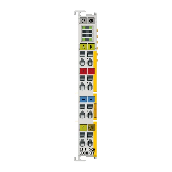 Beckhoff EL5151-0090 EtherCAT Terminal, 1-channel encoder interface, incremental, 24 V DC HTL, 100 kHz, TwinSAFE SC