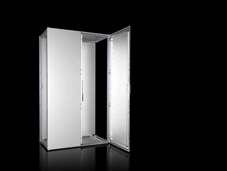 Rittal VX 8451.000 VX Modüler pano sistemi, GYD: 1200x2000x600 mm, paslanmaz çelik, 14301, montaj plakalı, ön tarafta çift kapılı