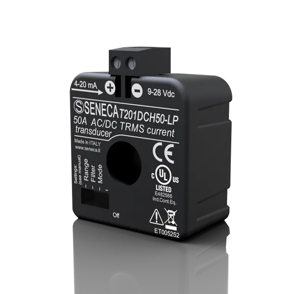 Seneca T201DCH50-LP AC/DC contactless TRMS AC/DC transducer with 420 mA output