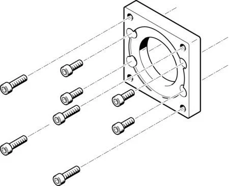 Festo EAMF-A-62B-87A Motor flanşı