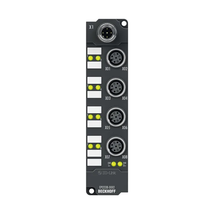 Beckhoff EPI2338-0002 IO-Link box, 8-channel digital combi, 24 V DC, 3 ms, 05 A, M12