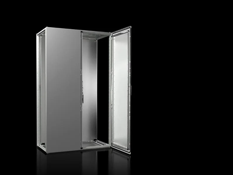 Rittal VX 8206.000 VX Modüler pano sistemi, GYD: 1200x2000x600 mm, çelik sac, montaj plakalı, ön tarafta çift kapılı