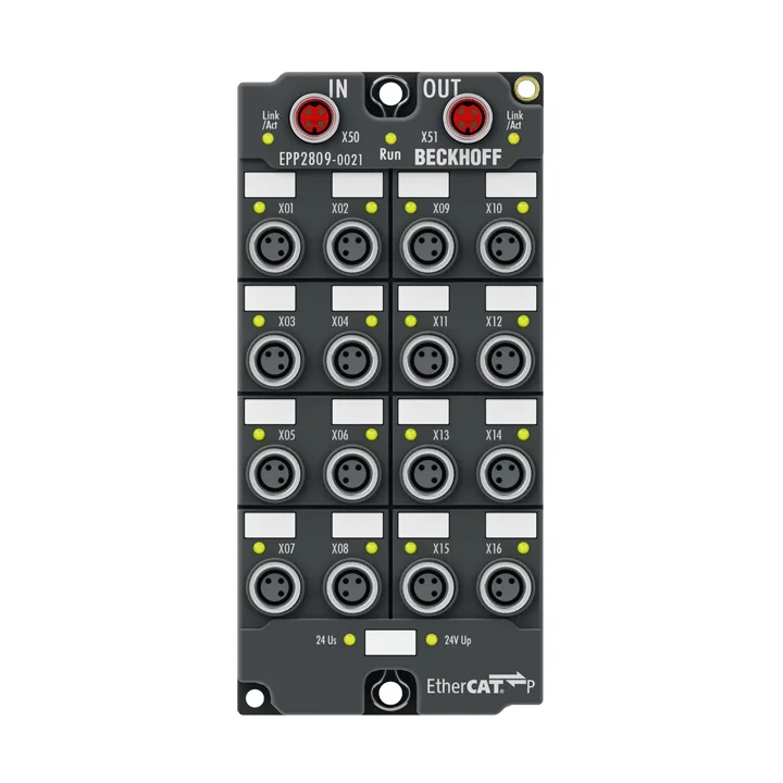 Beckhoff EPP2809-0021 EtherCAT P Box, 16-channel digital output, 24 V DC, 05 A, M8