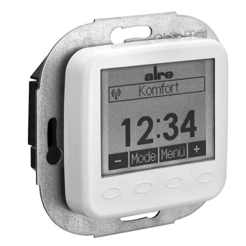 Alre FTRFUd210.123#28 Wireless room temperature sensor with timer, flush-mounted, cover fits BUSCH-JAEGER Reflex SI/SI Linear, pure white, gloss
